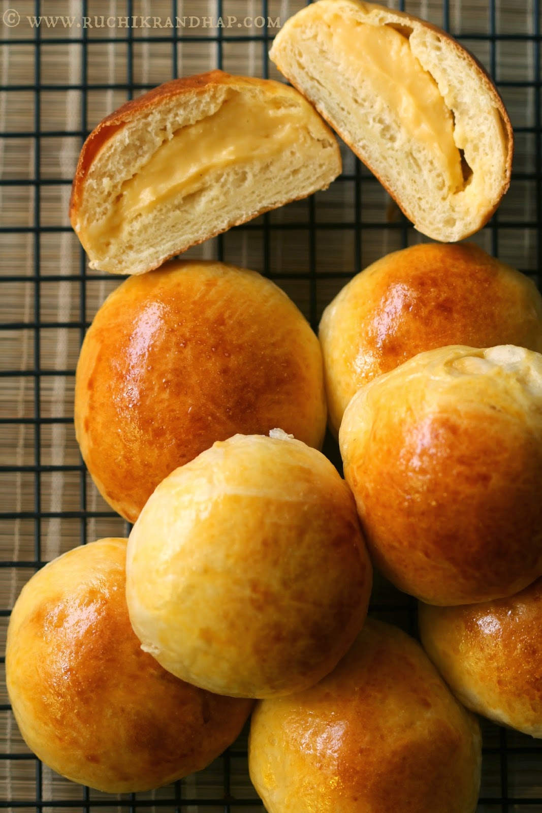 Cream Pan Japanese Custard Filled Cream Buns Ruchik Randhap
